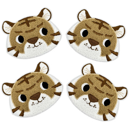 cute tiger embroidered patches animal design iron on