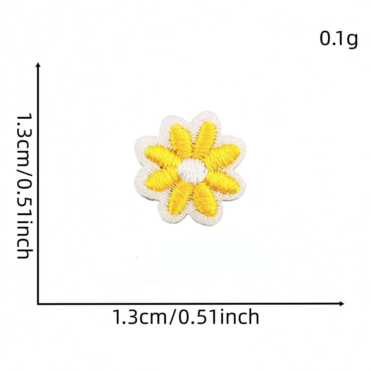 daisy flower embroidered patches multicolor floral set iron on