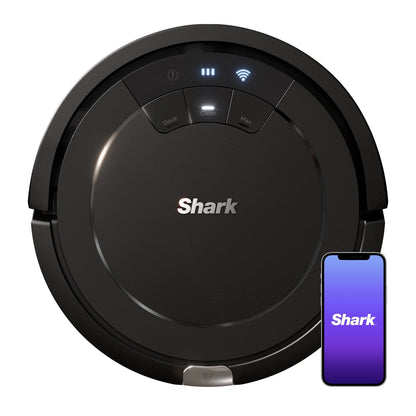 2026 Aspirateur Robot Shark ION RV754 avec Wi-Fi Connecté, Noir – Nettoyage Intelligente Multi-Surfaces pour Sols Durs et Tapis avec Tri-Système de Brosses