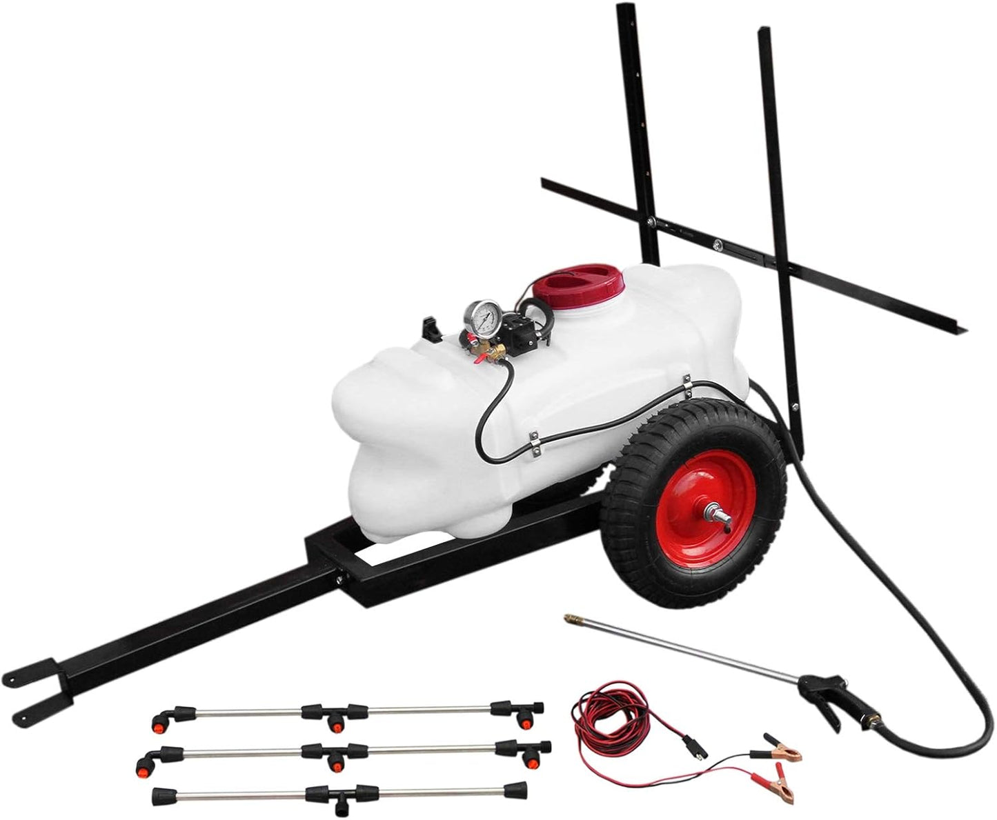 Pulvéristeur pour Quad VTT 60L avec Remorque Maxblast 12V Buses de Flèche Pulvérisation et Accessoires Fertilisants Pesticides Agriculture