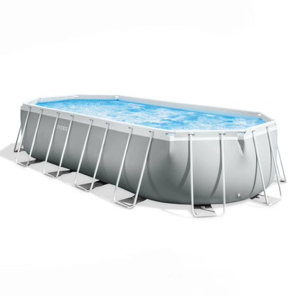 2026 Intex Prism Frame Ovale – Piscine Hors-sol 6,1 x 3,05 m, Cadre Acier Robuste, Pompe et Échelle Incluses, Édition Limitée