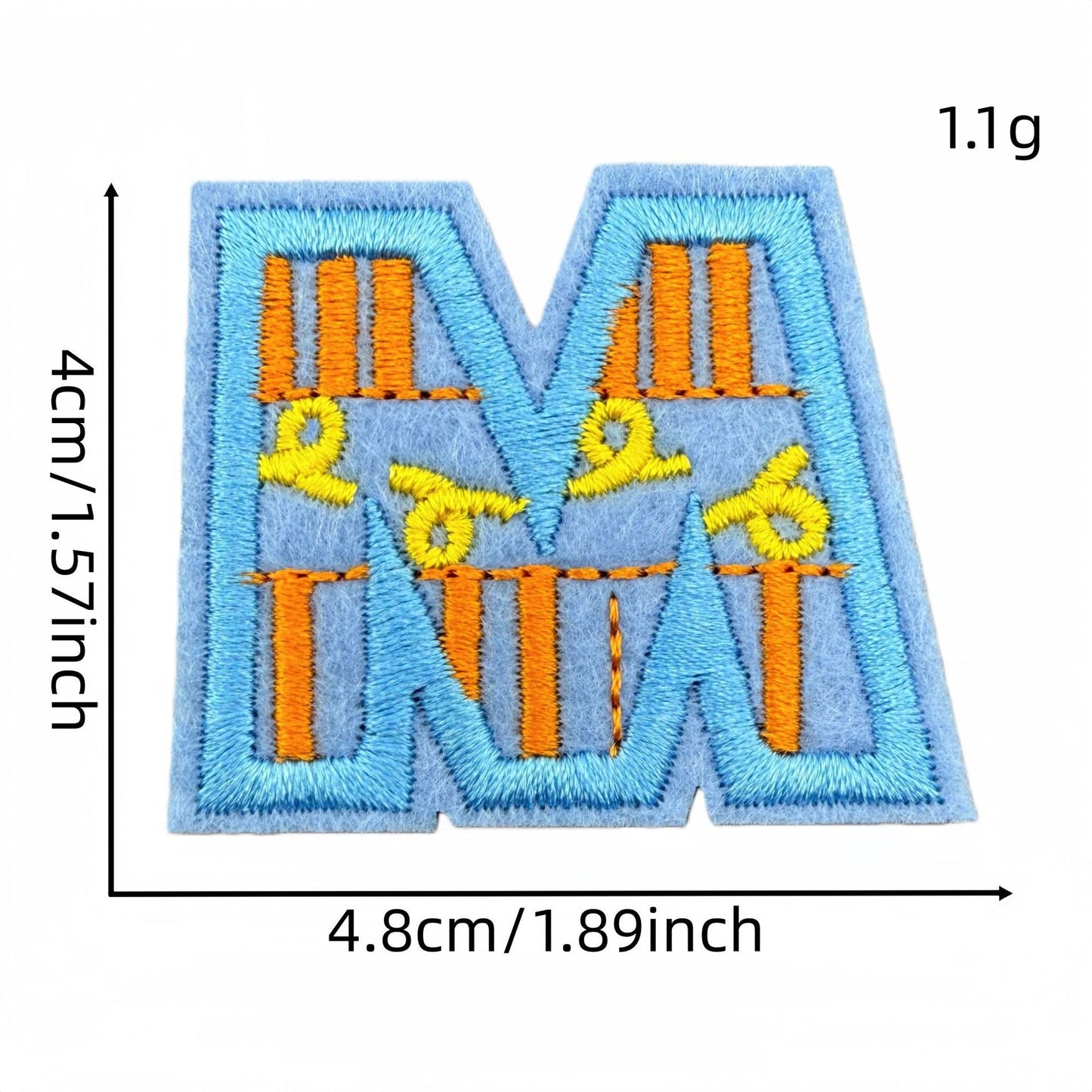 colorful alphabet embroidered patches A to Z letter design iron on