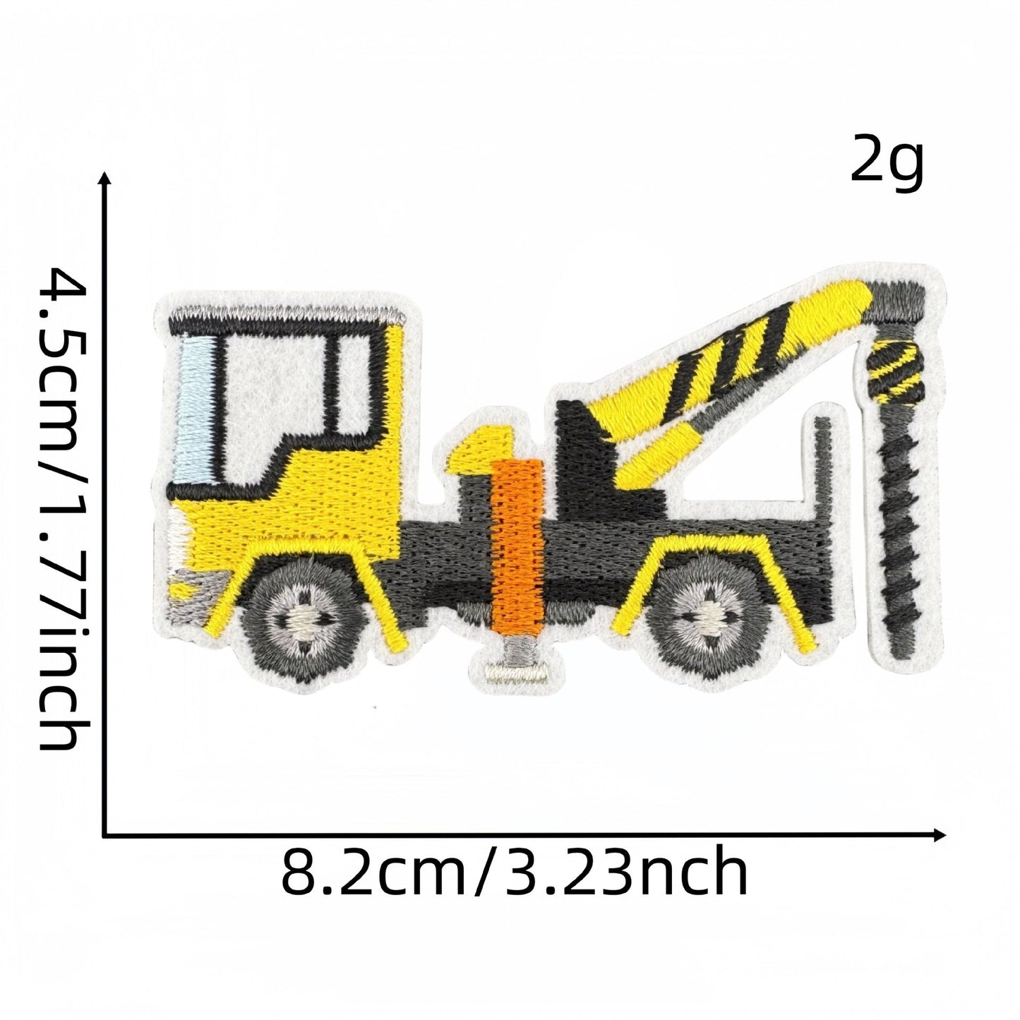 construction vehicle embroidered patches excavator truck iron on