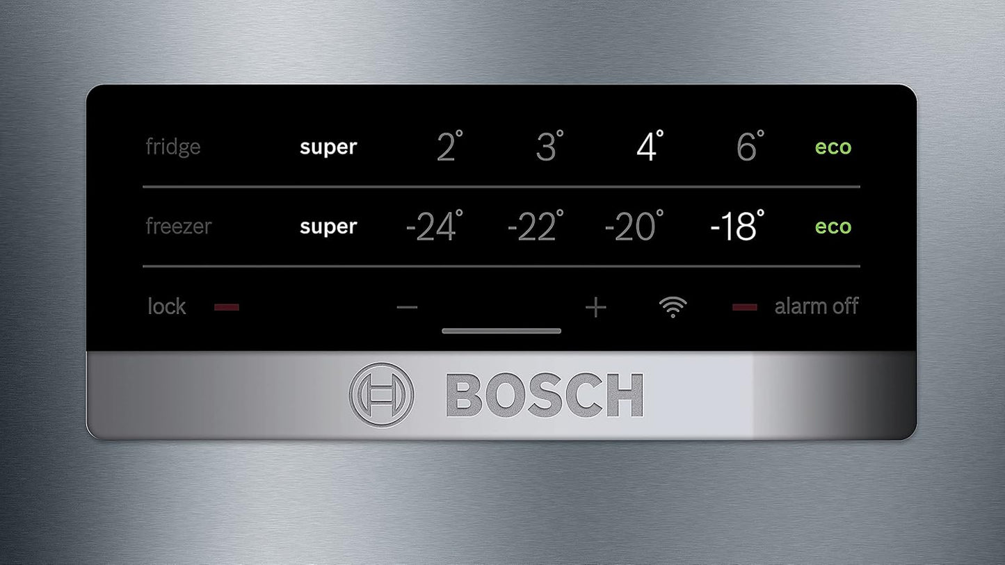 2026 Bosch KGN49XLEA Série 4 – Réfrigérateur Combiné XXL, MultiAirflow, Tiroir VitaFresh, Édition Limitée Inox