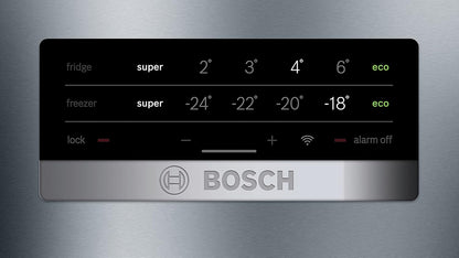2026 Bosch KGN49XLEA Série 4 – Réfrigérateur Combiné XXL, MultiAirflow, Tiroir VitaFresh, Édition Limitée Inox