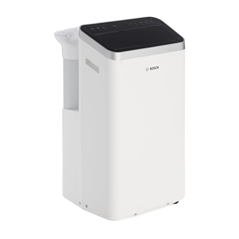 Bosch Cool 4000 Portable AC - 3 en 1 : Climatiseur, Déshumidificateur, Ventilateur - 2,6 kW pour les pièces jusqu'à 35m² - Avec Mode Auto, Mode Silencieux et Mode Veille (48 db (A)) [Classe A+]