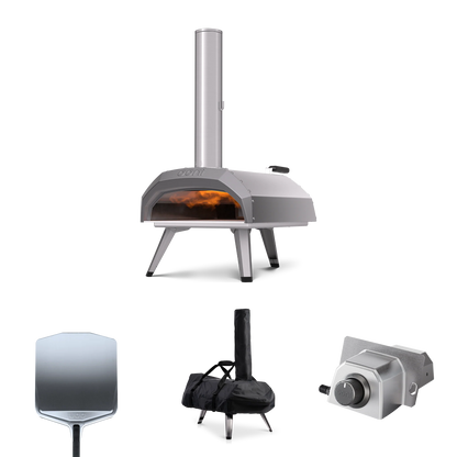 2026 Ooni Karu 12 Essentials Bundle – Four à Pizza Portable à Bois ou Charbon, Cuisson Ultra-Rapide à Haute Température avec Pierre en Cordiérite