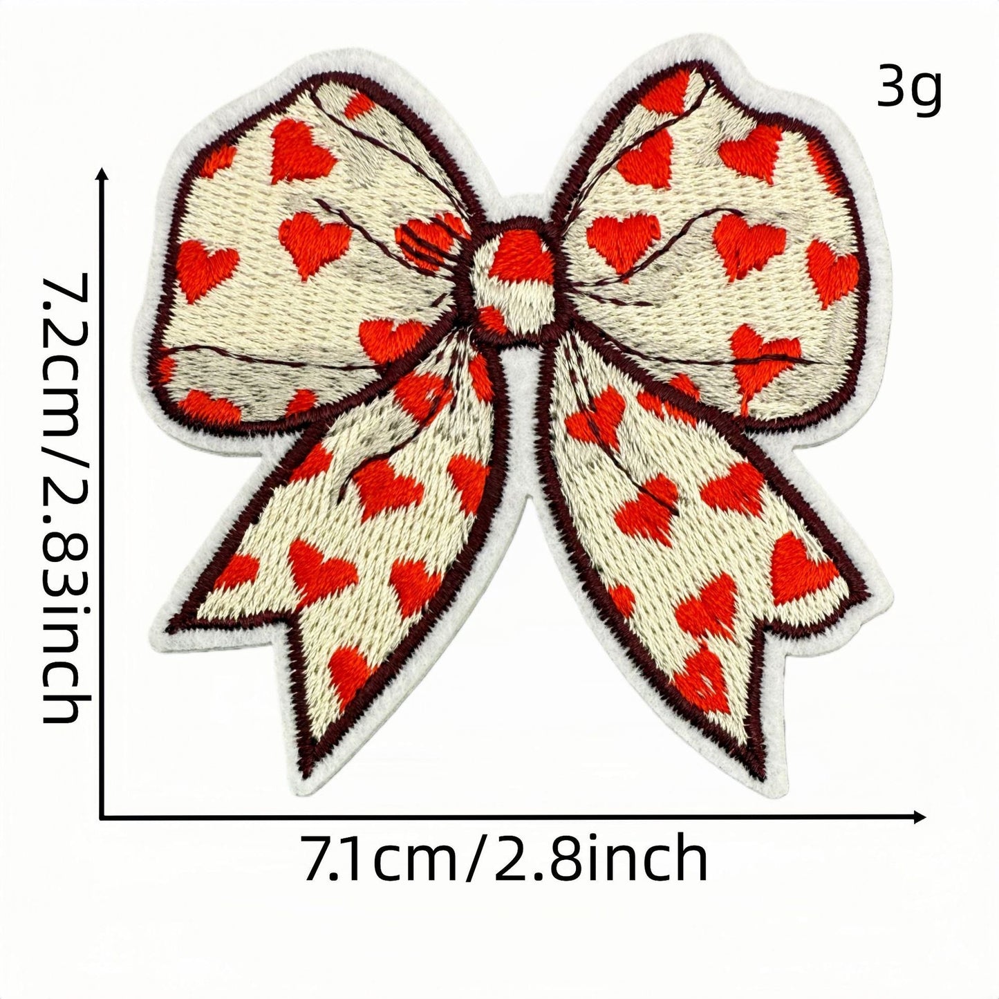 red bow embroidered patches iron on multicolor