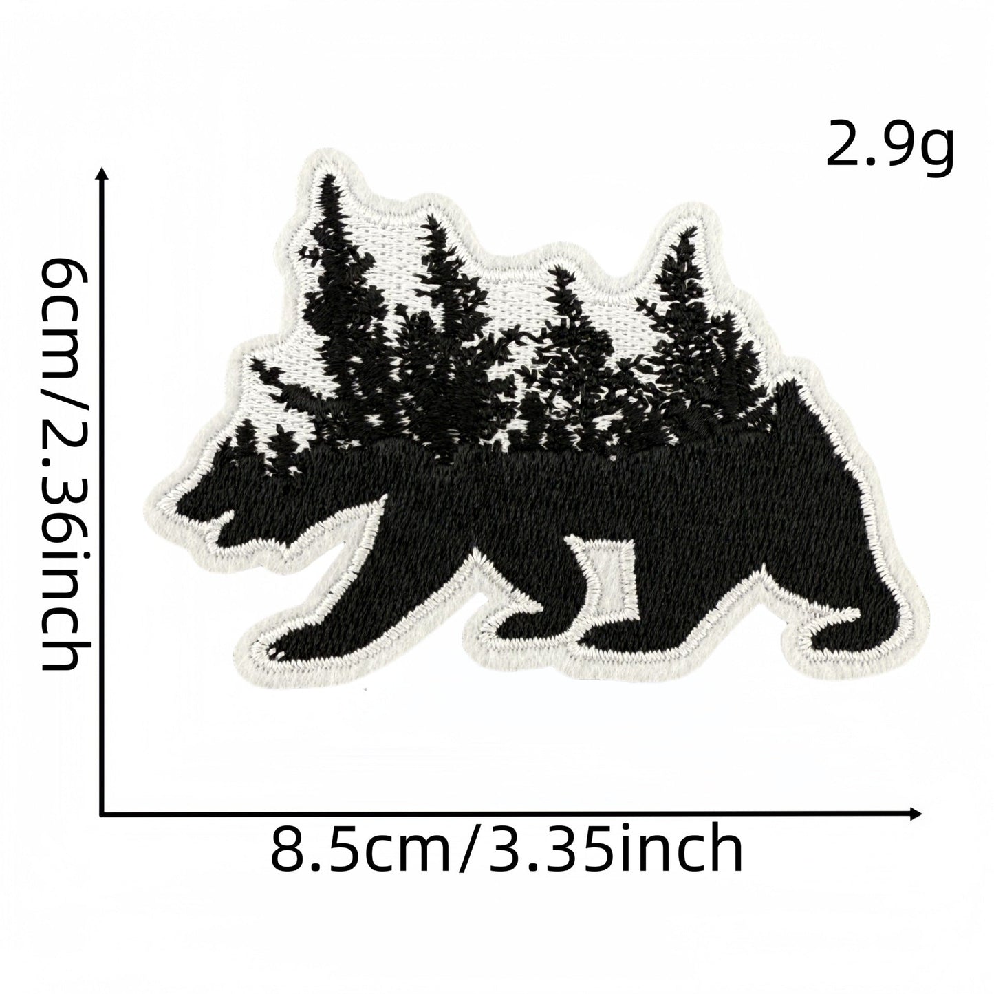 scenic bear embroidered patches nature landscape design iron on