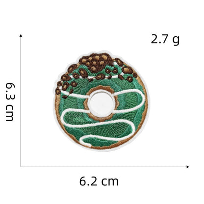 donut embroidered patches sweet food design iron on