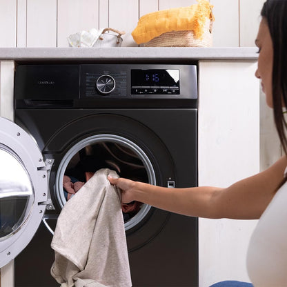 Cecotec Bolero Dresscode 10500 Inverter Steel A. Lave-linge 10 kg Steel, 1400 tr/min, Moteur Inverter Plus, Vapeur, Classe A.