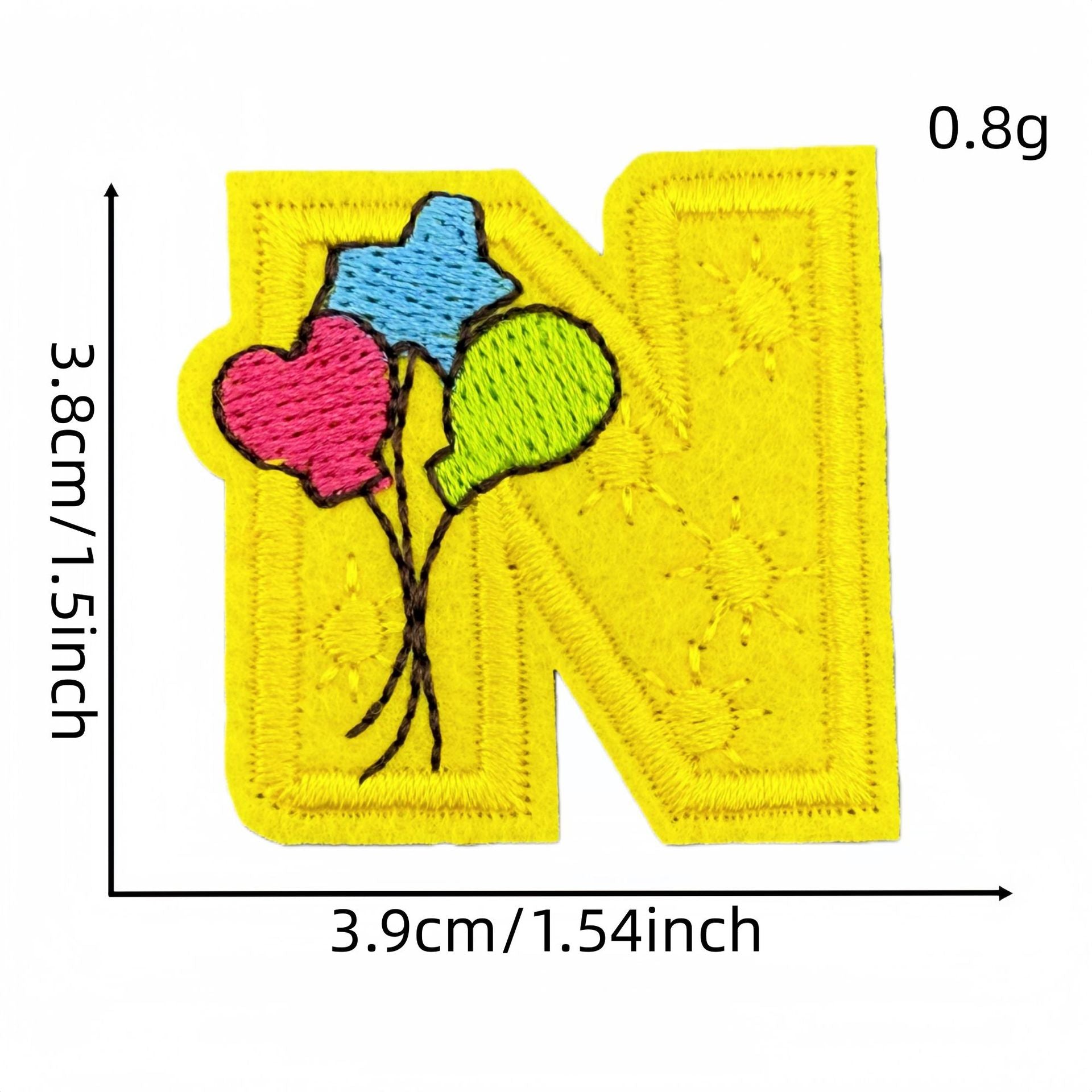 colorful alphabet embroidered patches A to Z letter design iron on