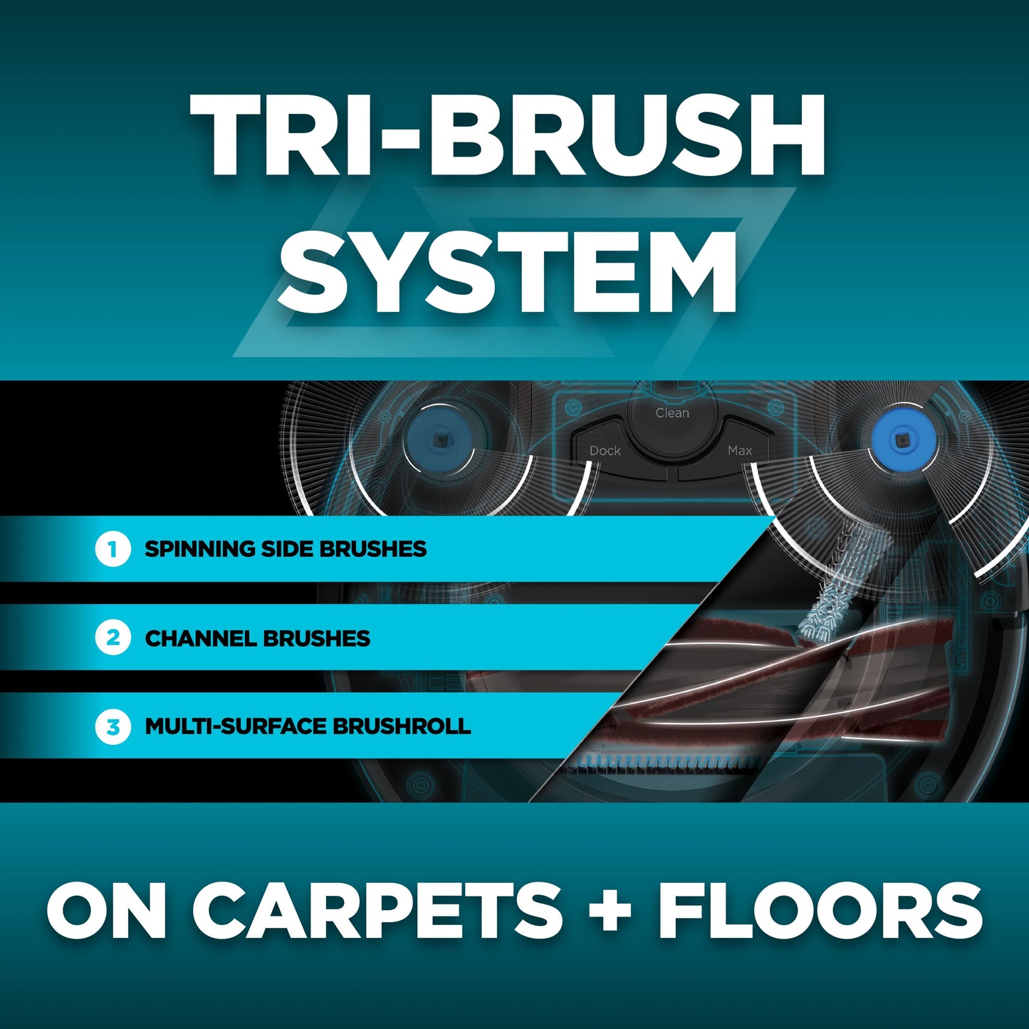 2026 Aspirateur Robot Shark ION RV754 avec Wi-Fi Connecté, Noir – Nettoyage Intelligente Multi-Surfaces pour Sols Durs et Tapis avec Tri-Système de Brosses