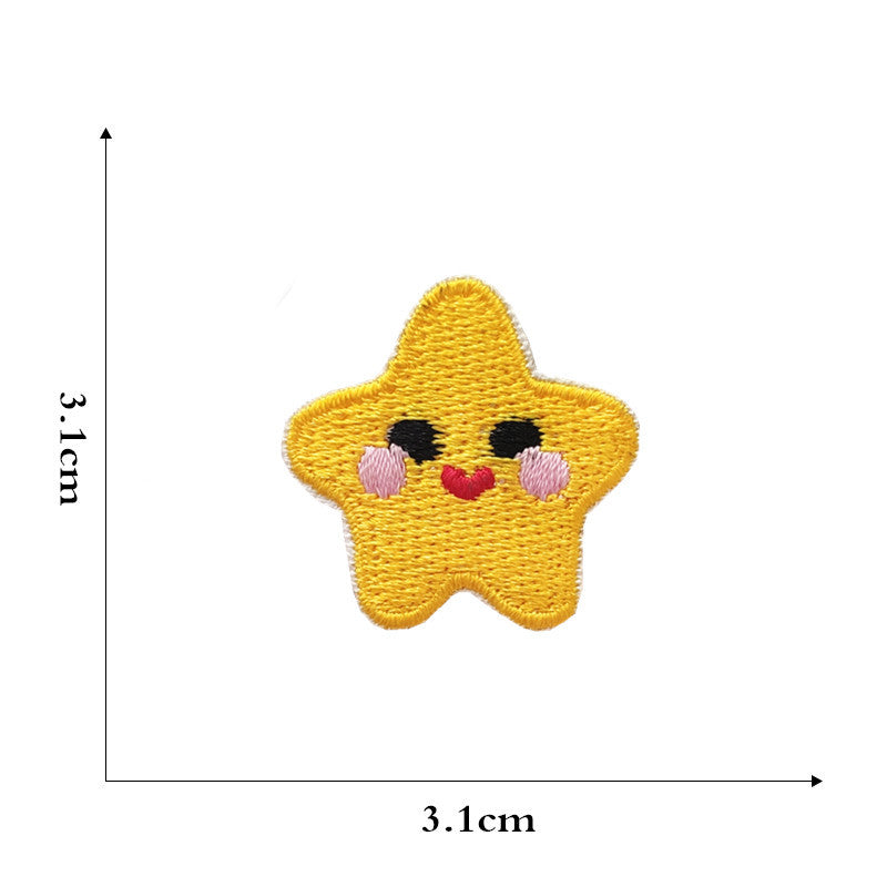 star rainbow embroidered patches peel and stick self adhesive