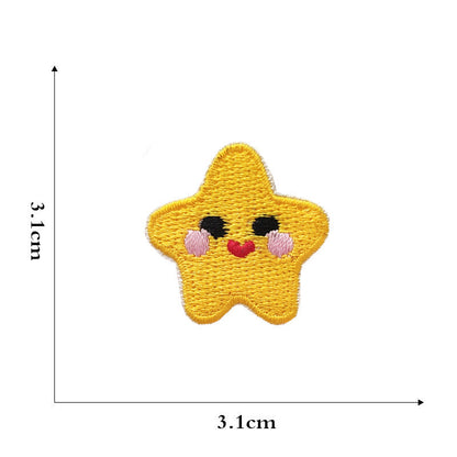 star rainbow embroidered patches peel and stick self adhesive