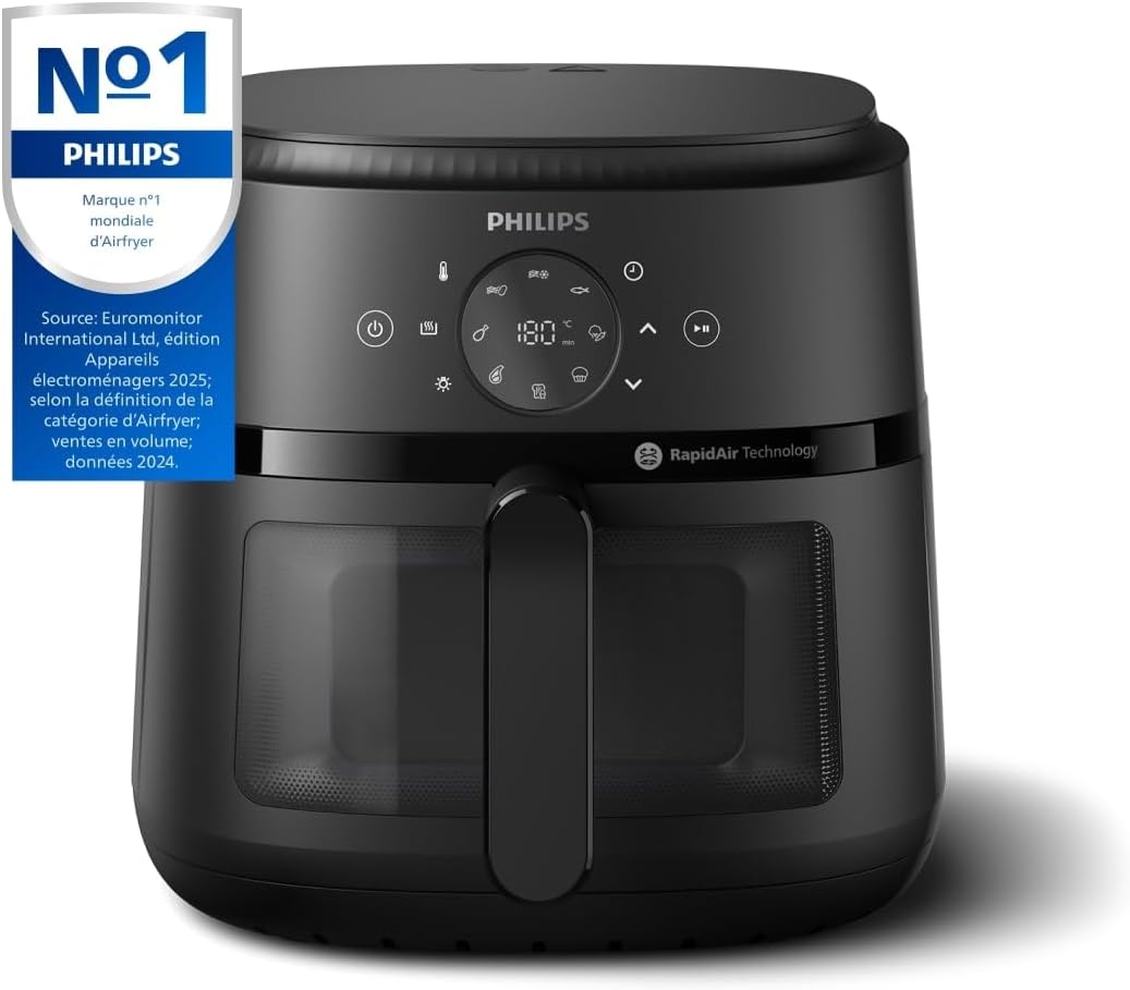2026 Friteuse à air Philips série 3000 7,2 L, fenêtre de cuisson, friteuse 16 en 1