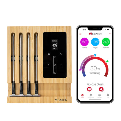 2026 MEATER Block – Thermomètre à Viande Intelligent avec WiFi, Quatre Sondes et Cuisson Multi-Protéines pour un Barbecue Parfait