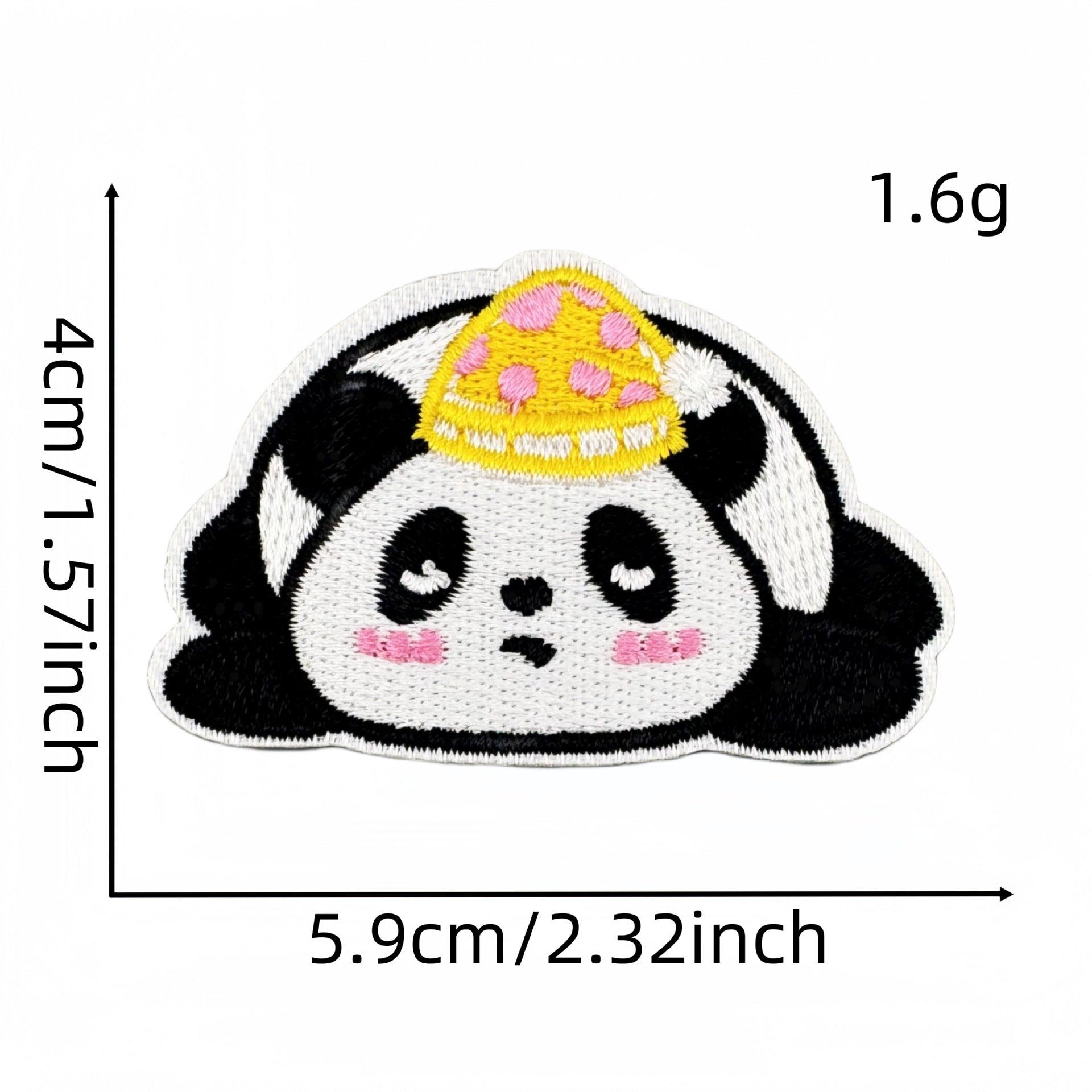 cute panda embroidered patches animal design iron on