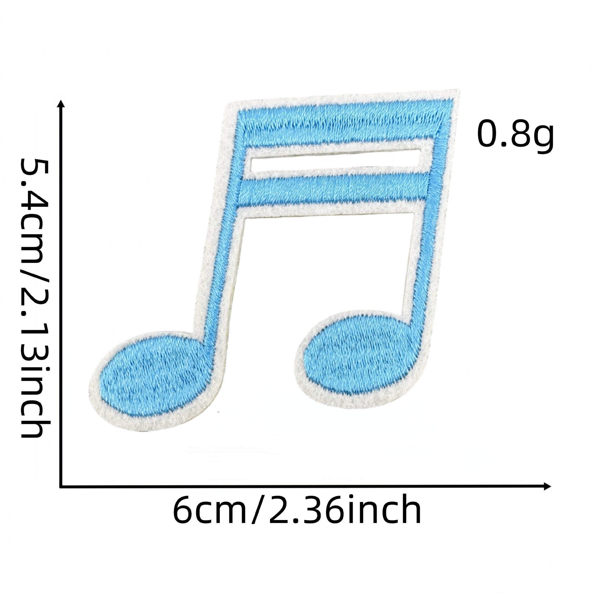 colorful music note embroidered patches iron on