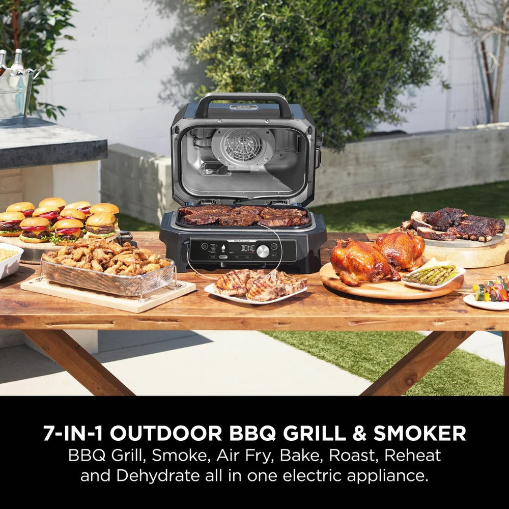 2026 Ninja Woodfire Pro Connect XL Barbecue et Fumoir Électrique avec Support et Housse