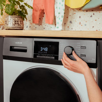 Cecotec Lave-Linge 9Kg Chargement Frontal Bolero Dresscode 9410 Inverter A. 1900W, 1400 tr/min Réglable, 16 Programmes, Faible Consommation d'Énergie, Vapeur, Stérilisation du Linge