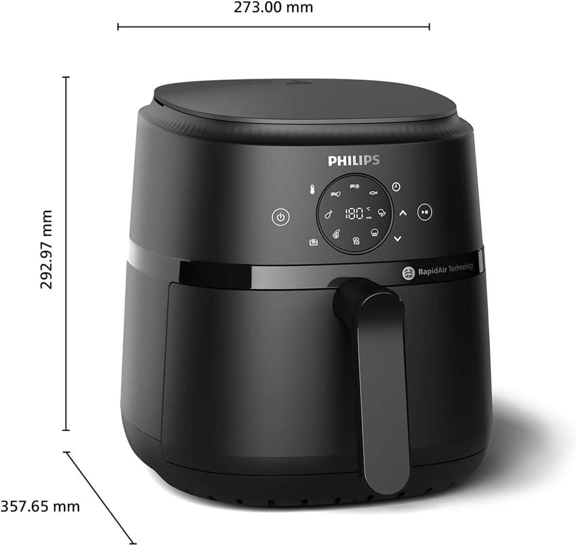 2026 Friteuse à air Philips série 3000 7,2 L, fenêtre de cuisson, friteuse 16 en 1