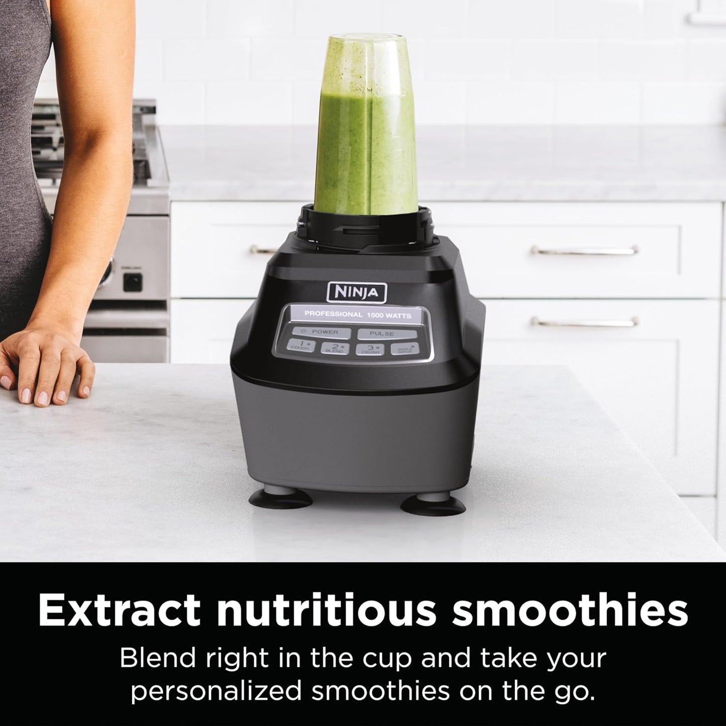 2026 Ninja Mega Kitchen System, 1500W, Blender XL 72 oz et Robot Culinaire 8 Tasses avec (2) Gobelets To-Go 16 oz, Technologie Total Crushing - Smoothies, Glace Pilée, Purées, Pâte & Plus, Noir, BL770