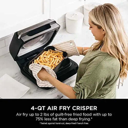 2026 Ninja FG551 Foodi Smart XL Grill d’Intérieur 6-en-1 avec Friteuse à Air 4 Quart – Finition Acier Inoxydable