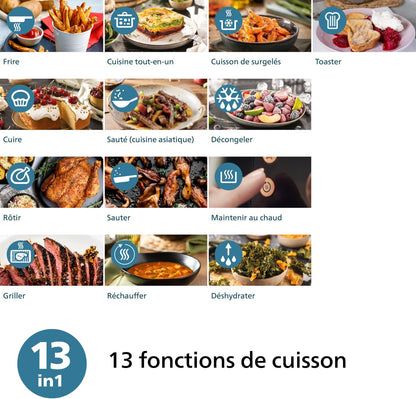 2026 Friteuse à air Philips série 3000 7,2 L, fenêtre de cuisson, friteuse 16 en 1