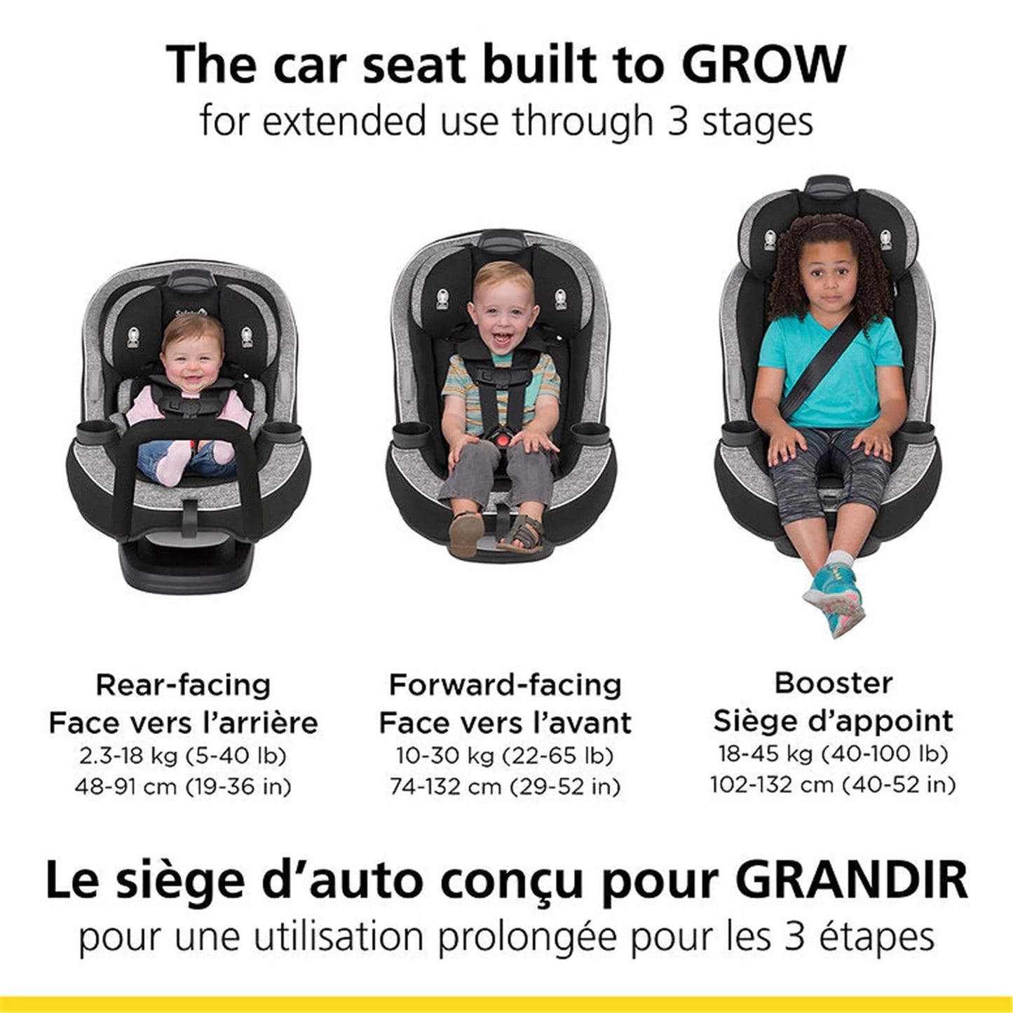2026 Siège Auto Convertible Tout-en-Un Safety 1st Grow and Go ARB