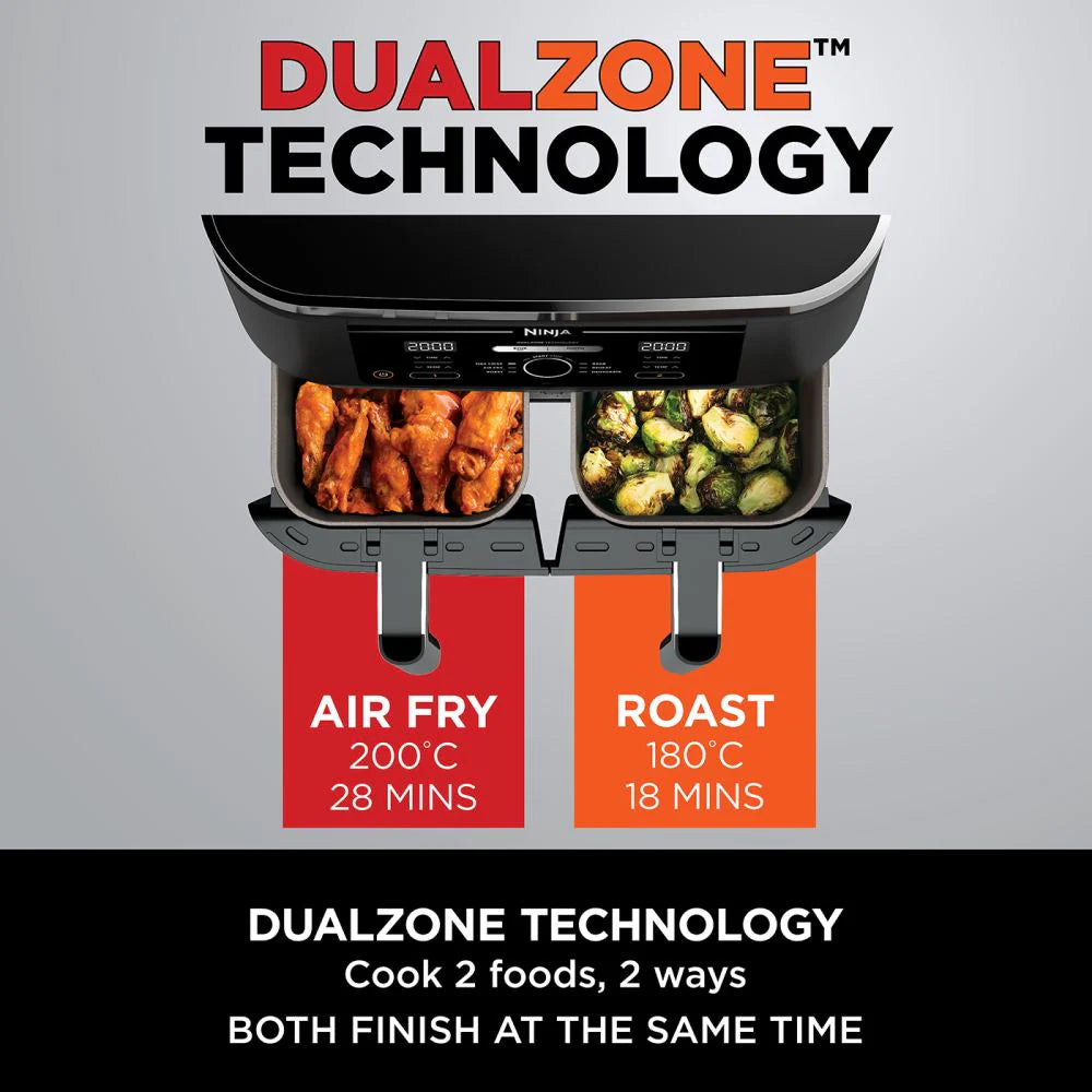 2026 Friteuse à air double zone 9,5 L Ninja Foodi Max grande capacité avec deux tiroirs indépendants