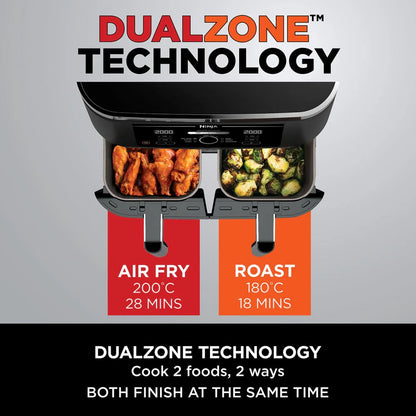 2026 Friteuse à air double zone 9,5 L Ninja Foodi Max grande capacité avec deux tiroirs indépendants