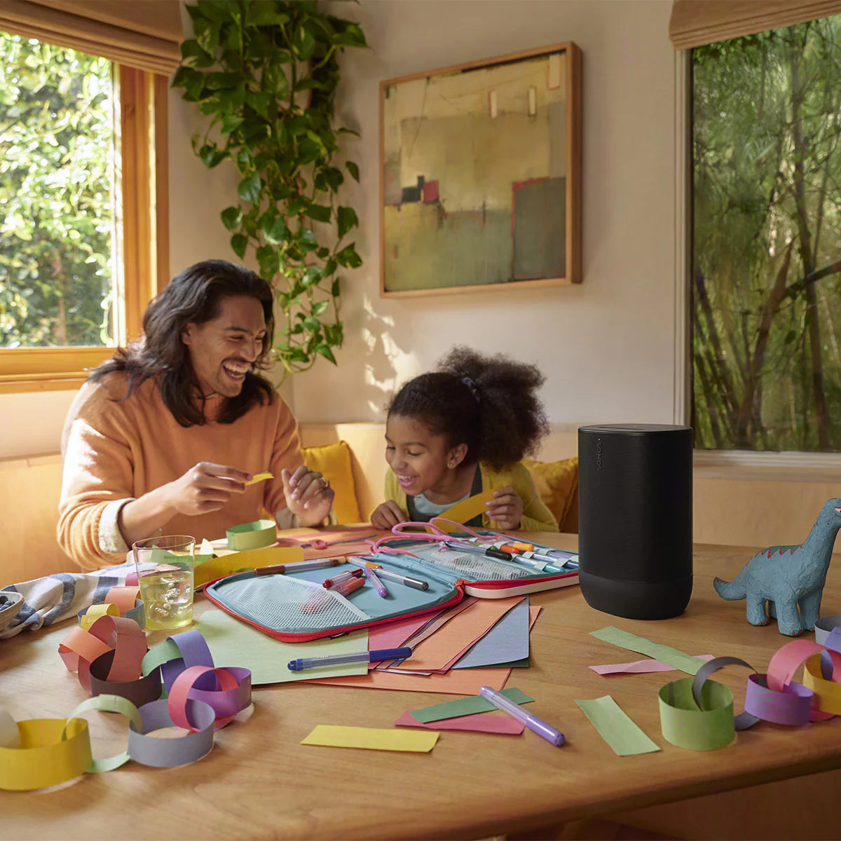 2026 Sonos Move 2 – Enceinte Portable Intelligente avec Batterie 24 Heures, Bluetooth et Wi-Fi, Résistante à l’Eau (Noir)