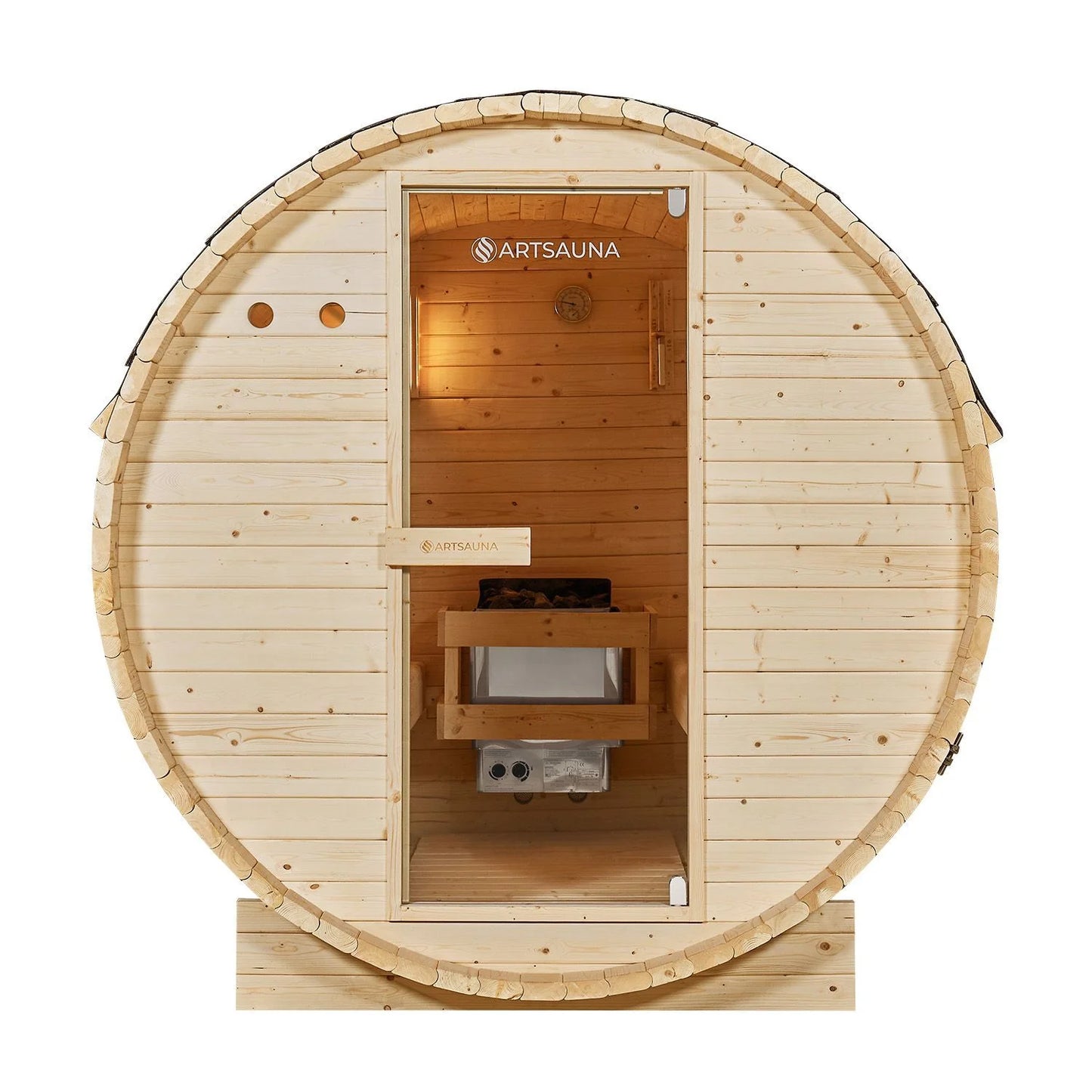 Sauna tonneau 2026 au Spitzberg avec four à sauna