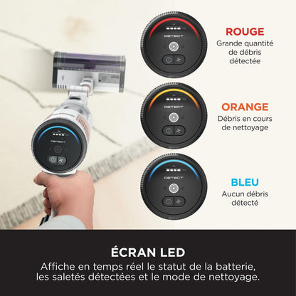 Shark Detect Clean & Empty IW3612AMZEU, Aspirateur sans Fil, Blanc, 240 W, 2 liters