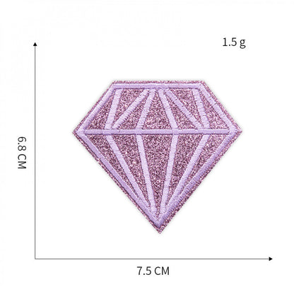 colorful diamond embroidered patches iron on