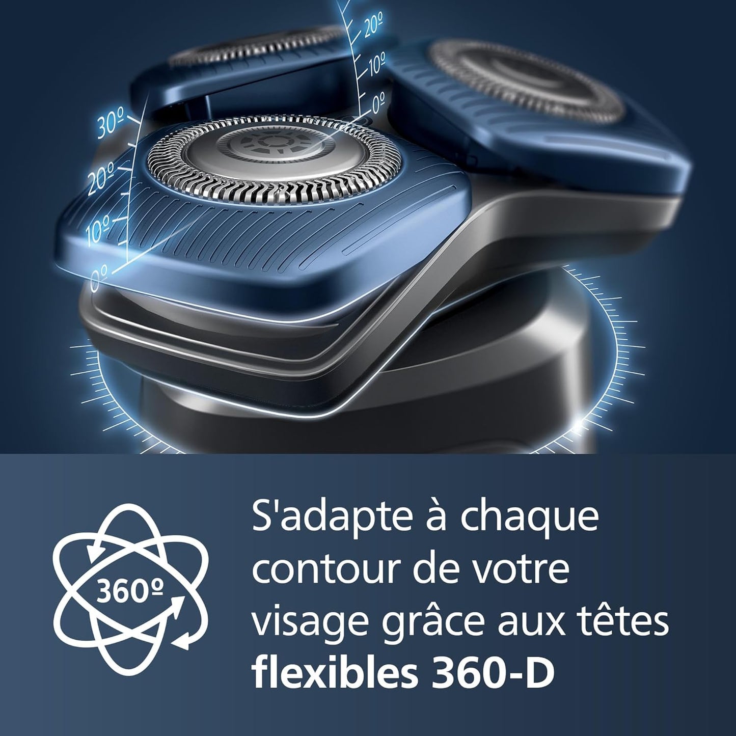 2026 Rasoir Électrique pour Hommes Philips Wet & Dry Series 7000 avec Tondeuse Rétractable, Support de Charge, Étui de Voyage et Cartouche Quick Clean (Modèle S7886/55)