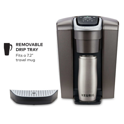 2026 Keurig K-Elite – Machine à Café à Dosettes K-Cup à Portion Unique, Finition Brossée Slate, Programmable pour Café Chaud et Glacé