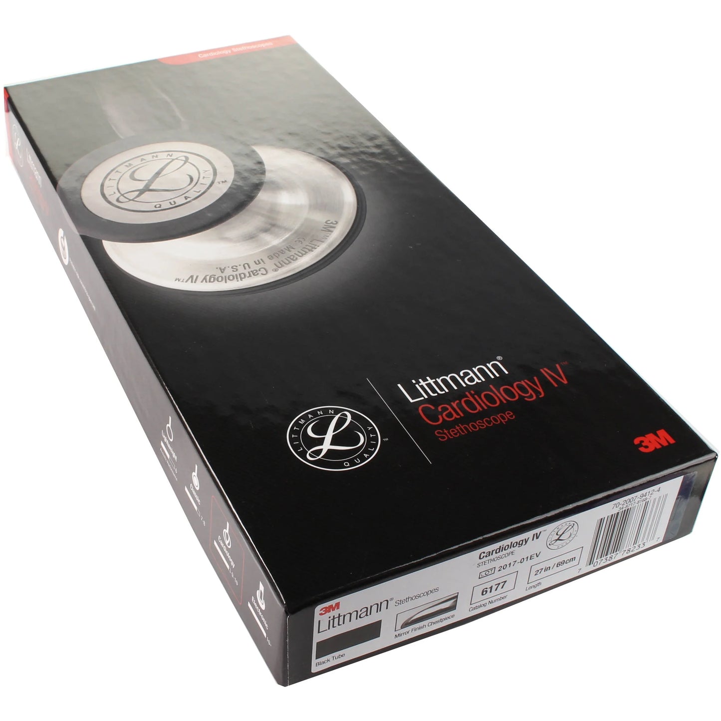 2026 Stéthoscope Diagnostique Littmann Cardiology IV – Noir avec Finition Miroir – Édition Spéciale