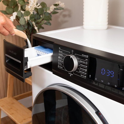 Cecotec Lave-linge 10Kg Bolero DressCode 10610 Inverter Steel A. Chargement Frontale, 1400 RPM, Steam Max, Motor Inverter Plus, 15 Programmes, OnSmart, Stop&Go, Caoutchouc Antibactérien, Drum Clean
