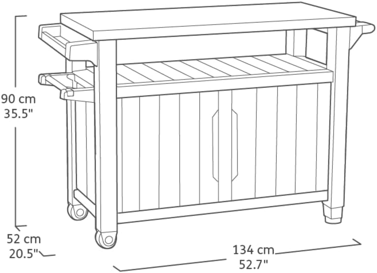 2026 Keter Unity XL – Desserte Barbecue 316L, Rangement 207L + Plan de Travail Inox, Édition Limitée