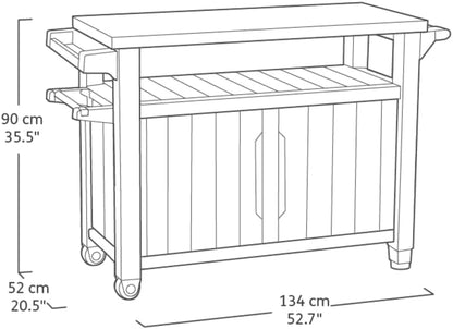 2026 Keter Unity XL – Desserte Barbecue 316L, Rangement 207L + Plan de Travail Inox, Édition Limitée