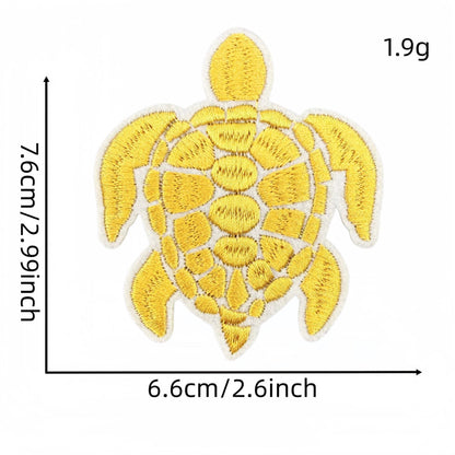 colorful sea turtle embroidered patches animal design iron on