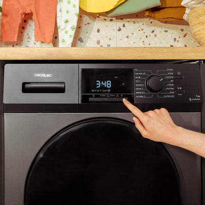 Cecotec Lave-Linge 9Kg Chargement Frontal Bolero Dresscode 9410 Inverter A. 1900W, 1400 tr/min Réglable, 16 Programmes, Faible Consommation d'Énergie, Vapeur, Stérilisation du Linge