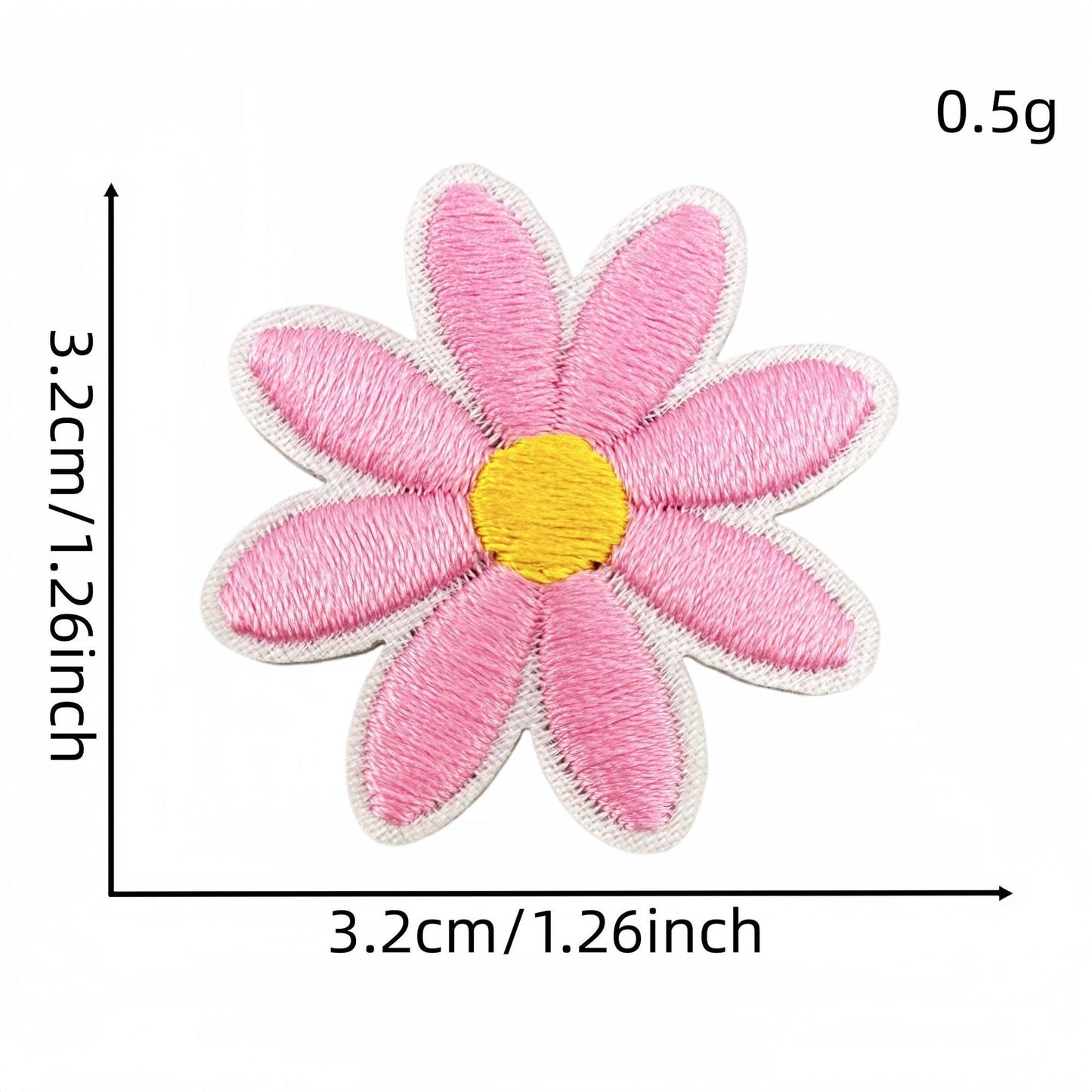 daisy flower embroidered patches multicolor floral set iron on