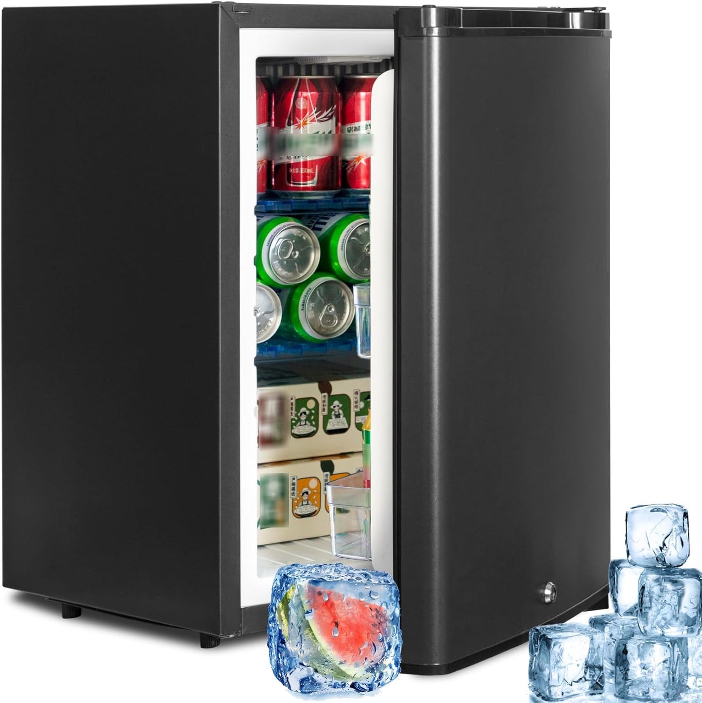 Frigo 12V,Réfrigérateur Camping 12V 220V 40L,Frigo Caravane,Mini Frigo de Chambre,Frigo 12V Camping Car,Réfrigérateur pour Voiture,Van,Fourgon,Bureau,Gîte - Noir -