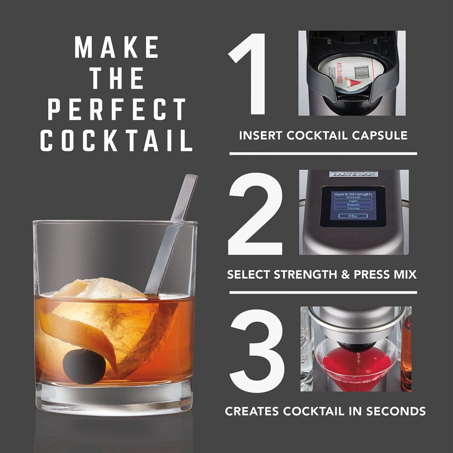 2026 Le Bartesian Cocktail Maker – Machine à Cocktails Premium à Capsules pour Cocktails et Mocktails Maison, Facile et Rapide