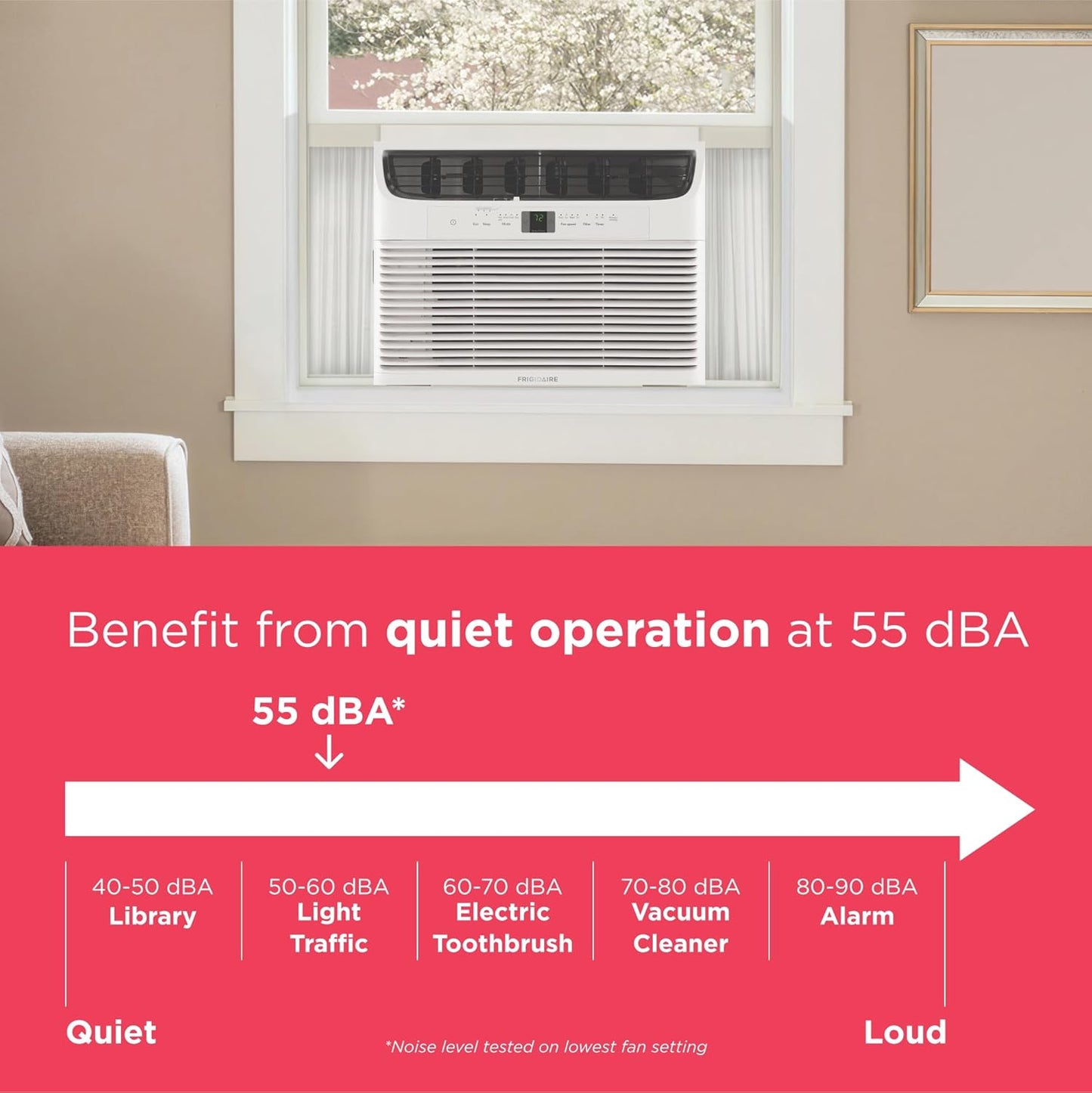 2026 Climatiseur de Fenêtre Frigidaire 5 000 BTU – Refroidissement Efficace jusqu’à 23 m², Fonctionnement Silencieux, Commande Facile