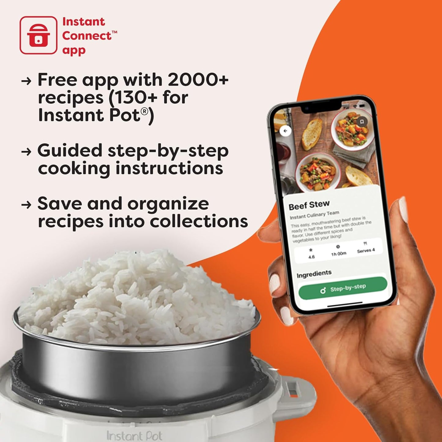 2026 Instant Pot Duo Plus 9-en-1 Multicuiseur, Autocuiseur, Slow Cooker, Cuiseur de Riz, Vapeur, Sauté, Yaourtière, Maintien au Chaud et Stérilisateur, Application Incluse avec Plus de 800 Recettes, Acier Inoxydable, 6 Quarts
