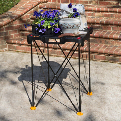 2026 Table de Travail et Chevalet Pliant 2-en-1 Worx Pegasus, Banc de Travail Portable Facile à Installer, 31" L x 25" P x 32" H, Léger avec Haute Capacité de Charge, WX051 - Inclut 2 Serres et 4 Brides